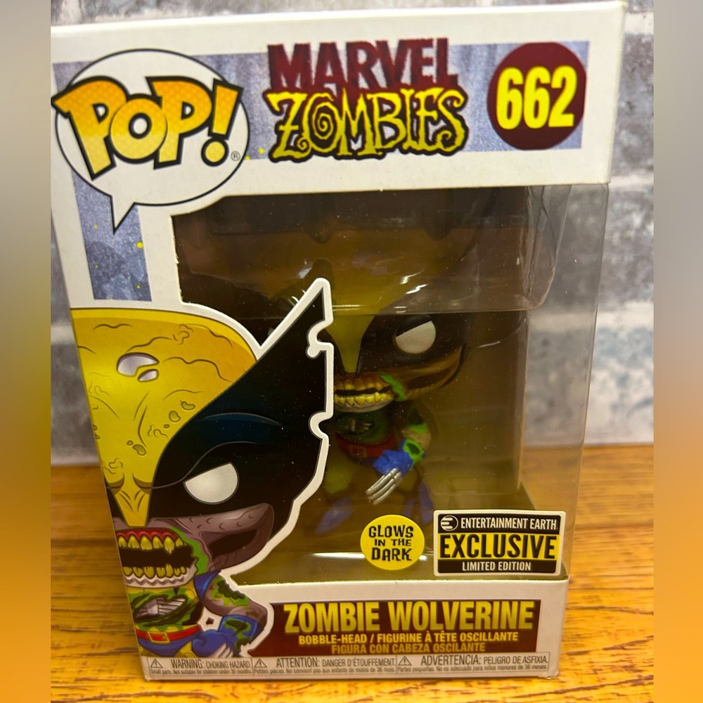 Funko pop Marvel Zombies Wolverine 662 glow ent